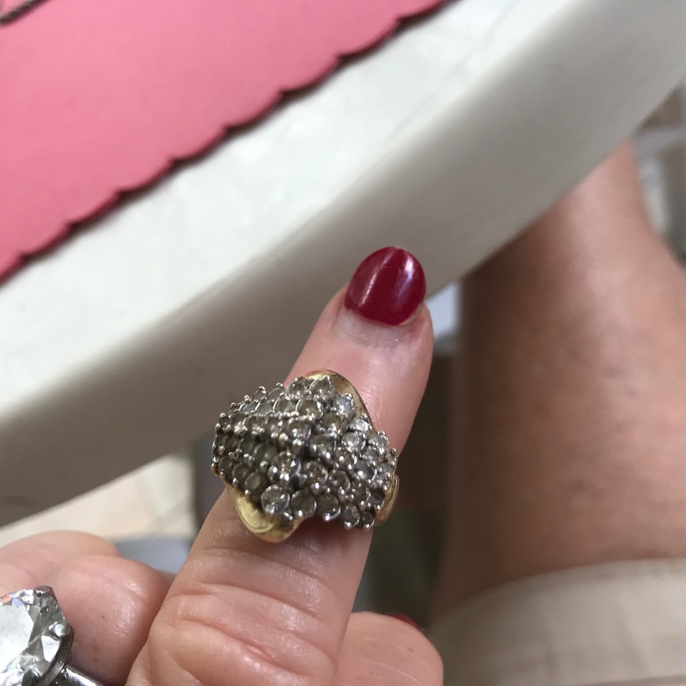 SOLD SOLD SOLD : DIAMOND RING Sz 7 7.6 GRAMS - Picture 1 of 8